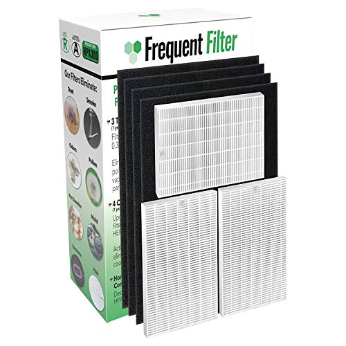 Honeywell HPA300 TRUE HEPA Filter Set. 3 Pack + 4 Precut Activated Carbon or Charcoal Pre-Filters. Replacement for Type R & PreFilter A, HRF-R3, HRF-R2, HRF-R1, HRF-AP1 (7 Pack)
