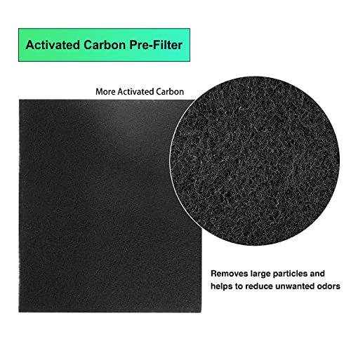 Coway Airmega AP-1512HH Mighty Air Purifier Replacement Filters - 2 True HEPA Filters 8 Pre-Cut Activated Carbon Pre-Filters - Fits AP1512HH Item No #3304899 & Airmega 200M