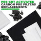 Honeywell HPA300 TRUE HEPA Filter Set. 3 Pack + 4 Precut Activated Carbon or Charcoal Pre-Filters. Replacement for Type R & PreFilter A, HRF-R3, HRF-R2, HRF-R1, HRF-AP1 (7 Pack)